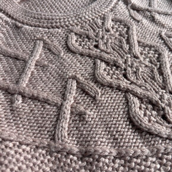 Moda International Dusty Rose Cropped Knit Sweater, 3/4 Raglan Sleeve, sz S - Picture 7 of 13